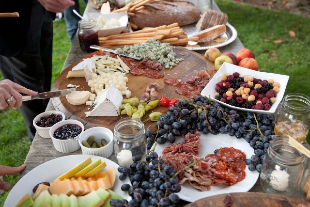 cheese and charcuterie spread