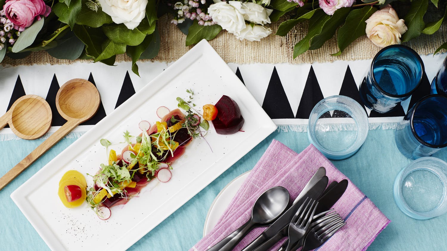 artfully-plated salad dish