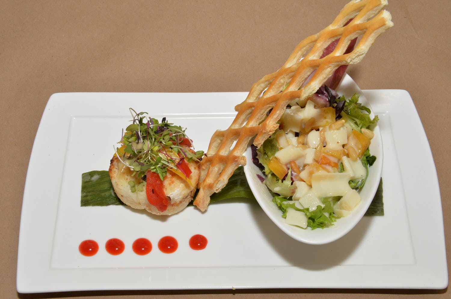 artfully-plated haute cuisine