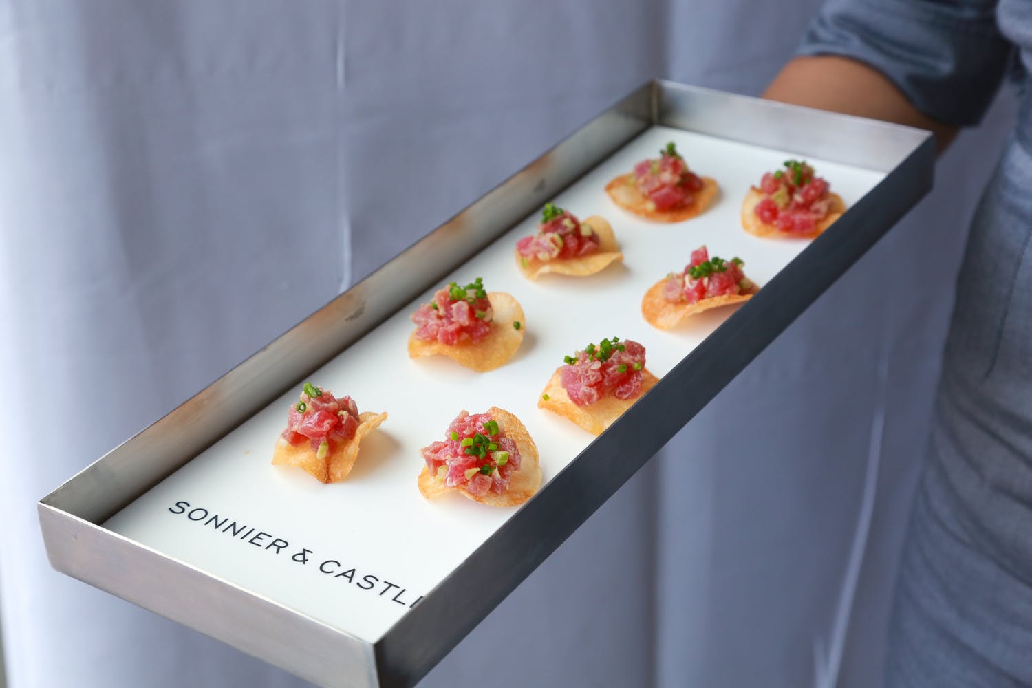 tray of passed bites