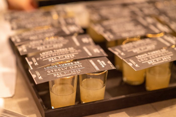 Shooters with Personalized Card Stock Overtop | PartySlate