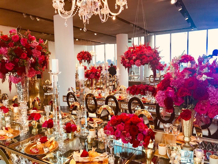 Glam 50th Birthday Party With Luxe Red Rose Décor | PartySlate