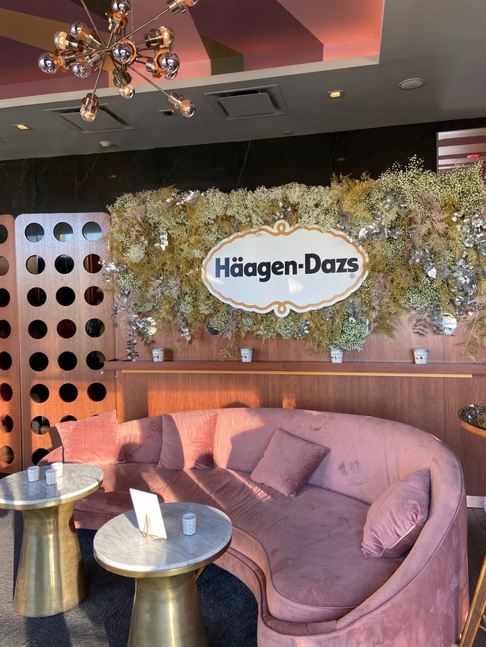 Haagen-Dazs signage at an event