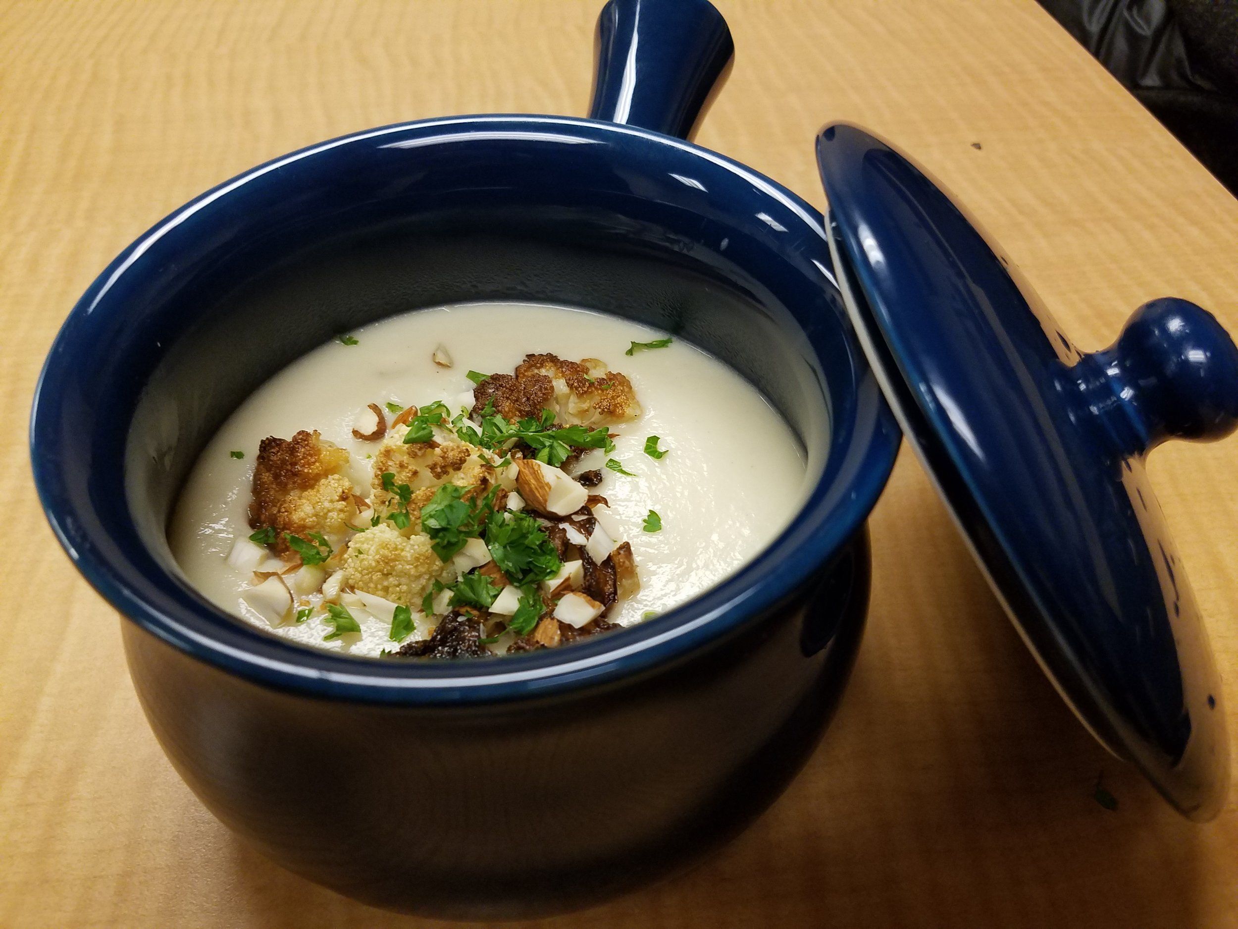 Soup in individual crock pot.