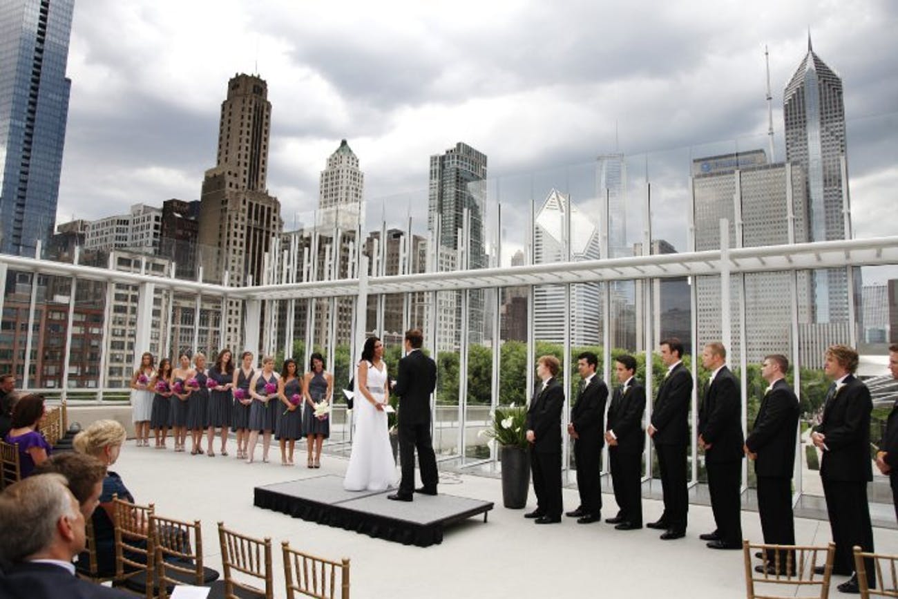 Rooftop Chicago Wedding at Bluhm Family Terrace at The Art Institute of Chicago | PartySlate