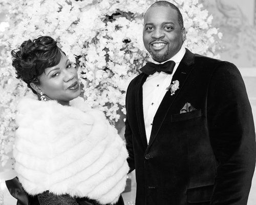 Black and white wedding portrait | PartySlate