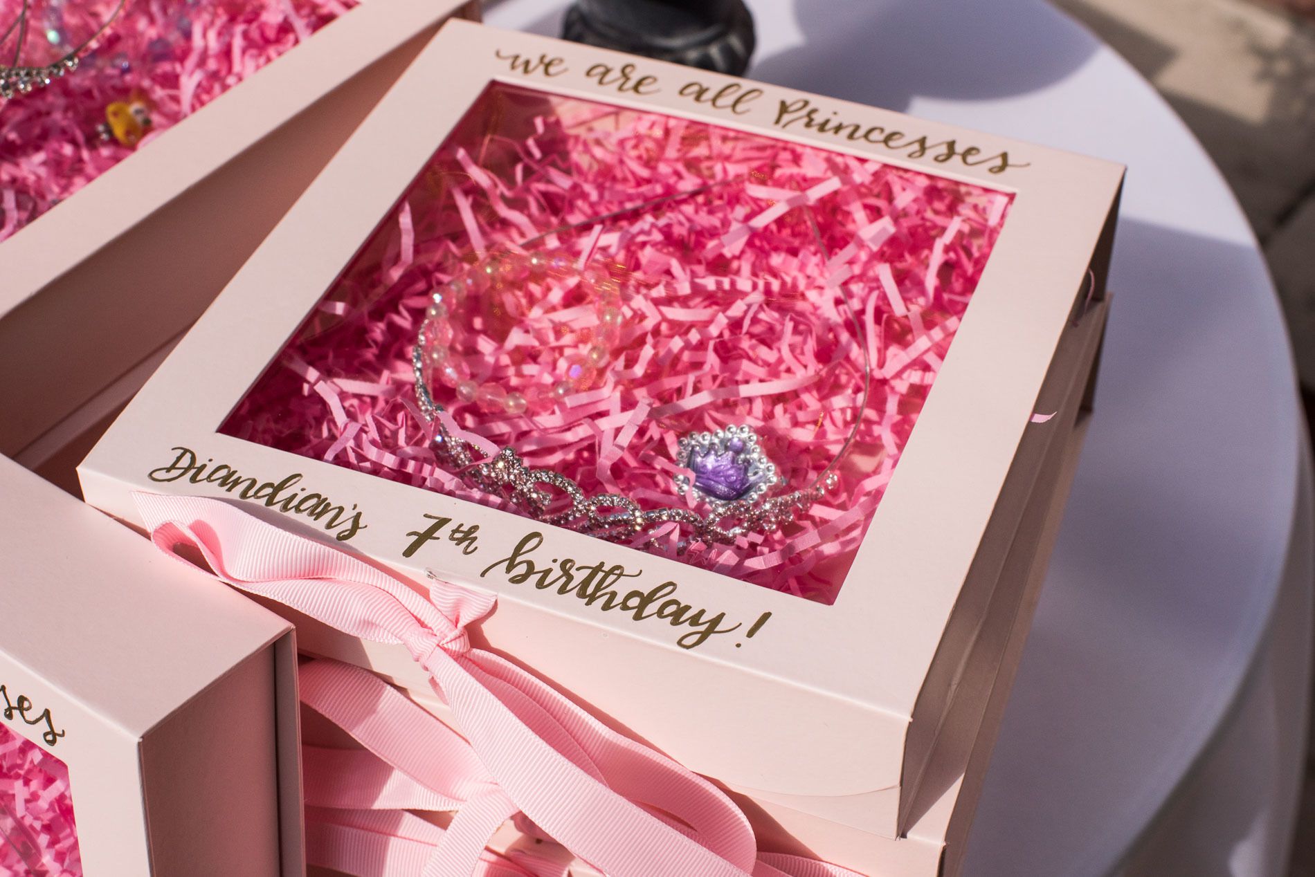 Princess 7th Birthday With Custom-Made Birthday Gift Box