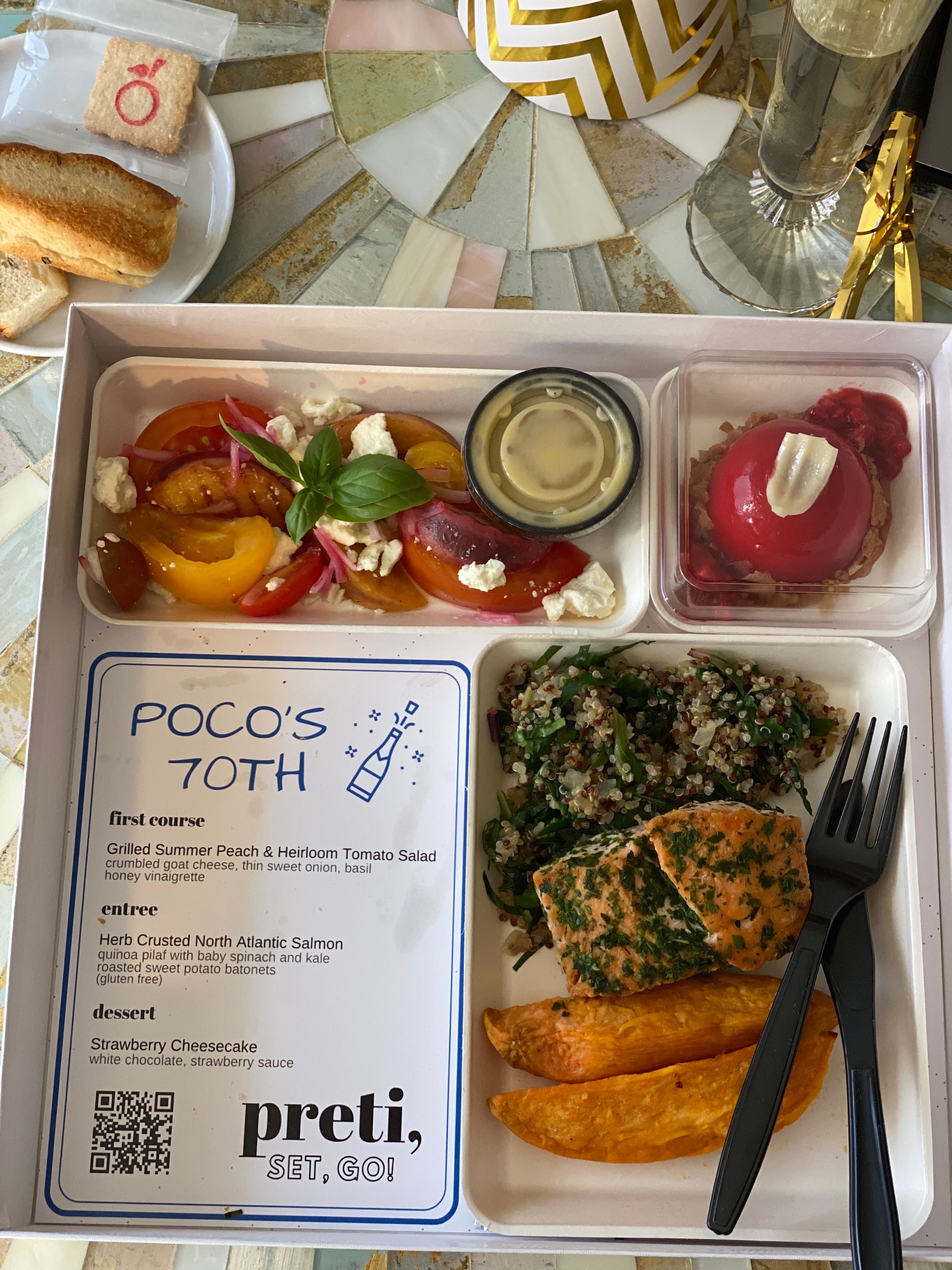 Virtual 70th Birthday Party Celebration With Food Box.
