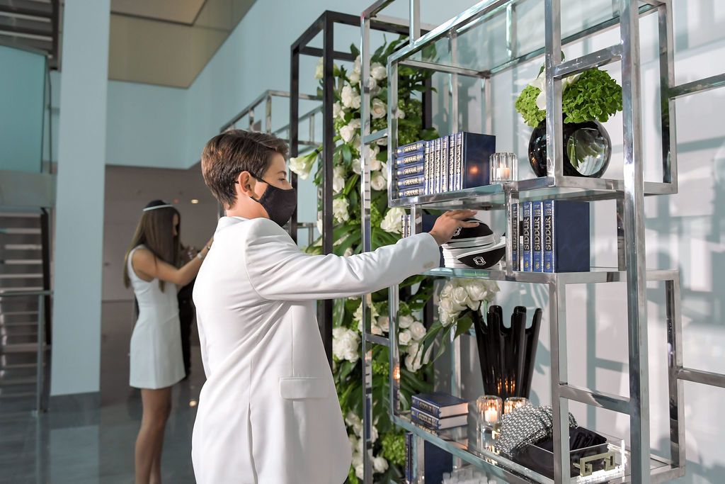 Monochrome Social-Distanced Mitzvah at Aventura Chabad in Aventura, FL