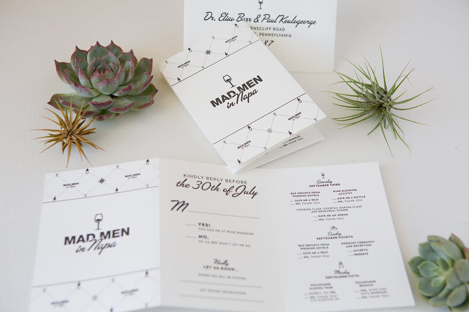 Mad Men-Themed Wedding Invitations | PartySlate