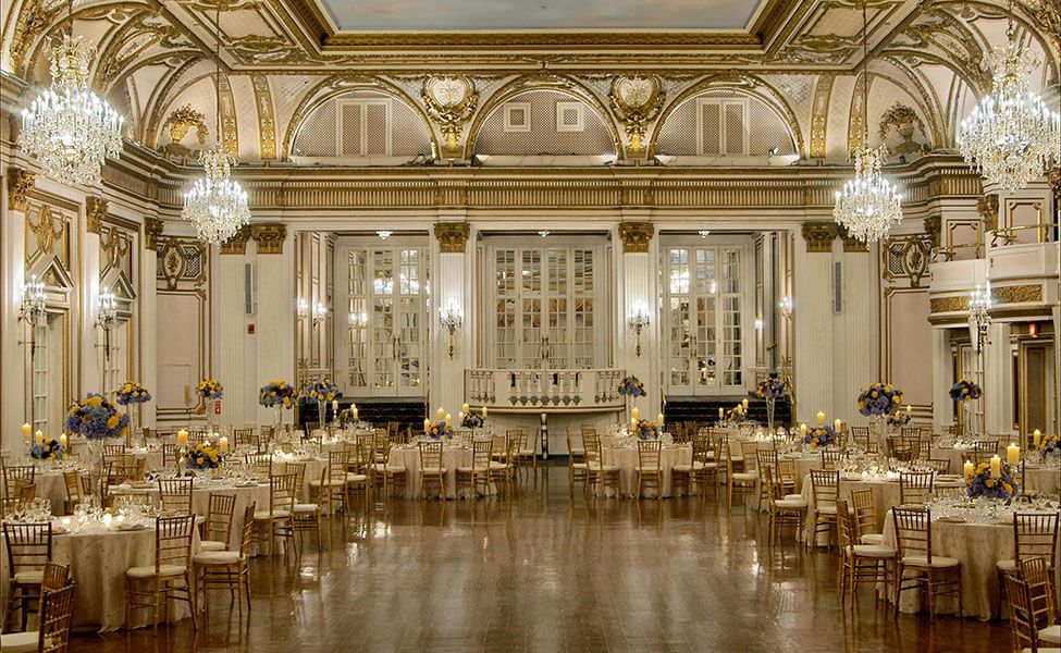 All Gold Grand Ballroom in a Hotel at Boston Wedding Venues | PartySlate