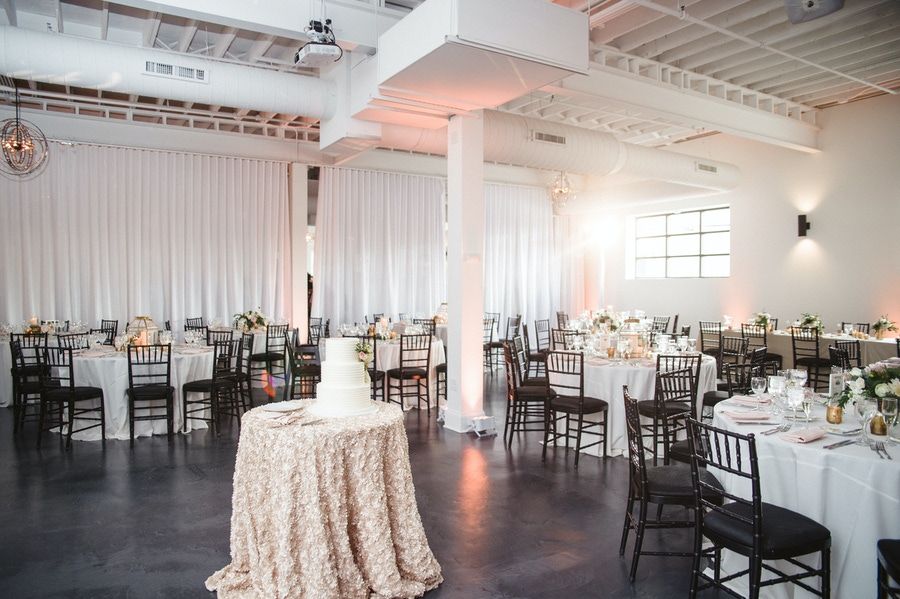 Wedding Celebration in Soft Pink and Neutral Tones at The Lakewood in Chicago's West Loop | PartySlate