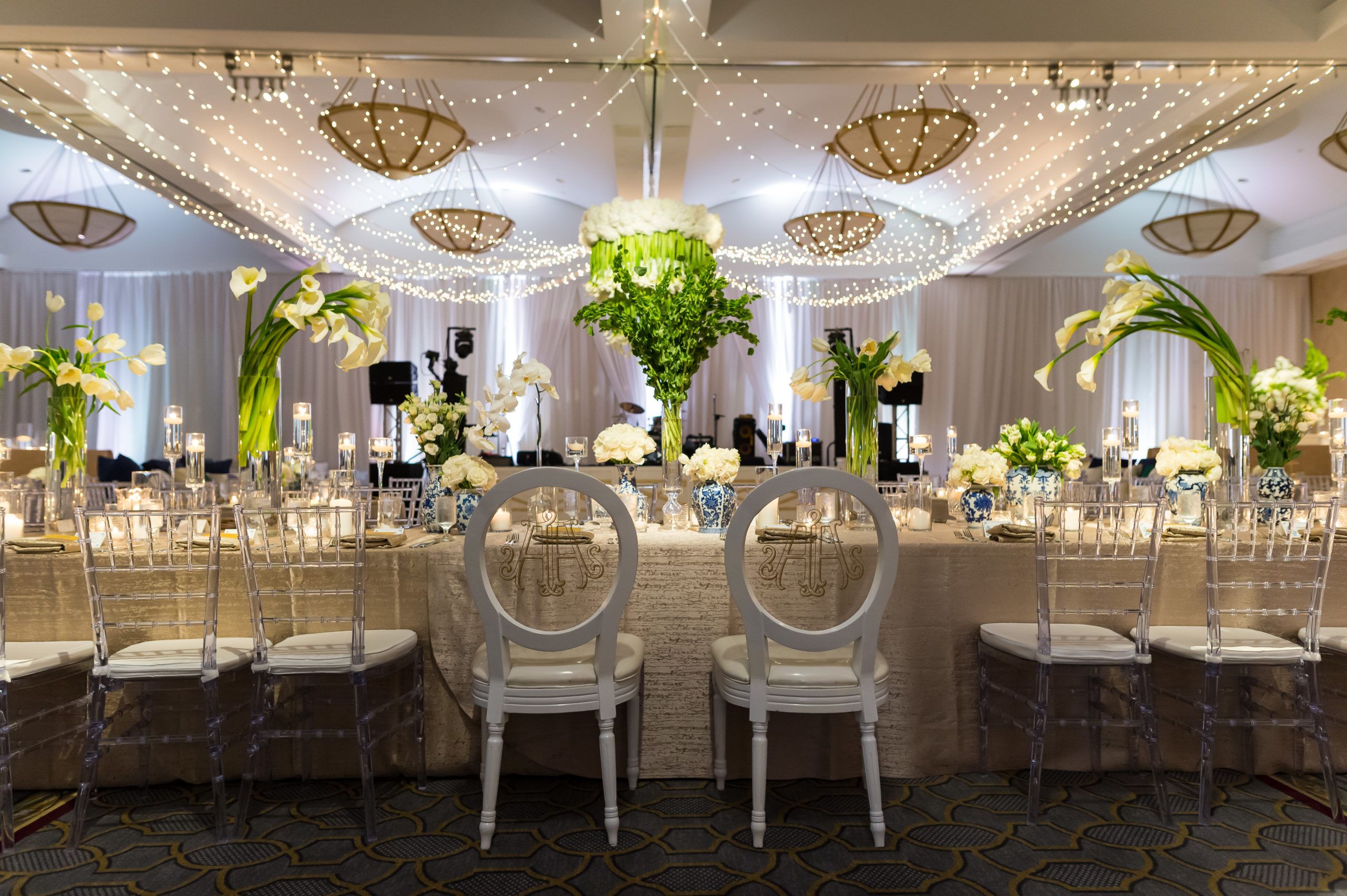 Glamorous Wedding with Greenery at Pavilion Ballroom at The Belo Mansion & Pavilion | PartySlate