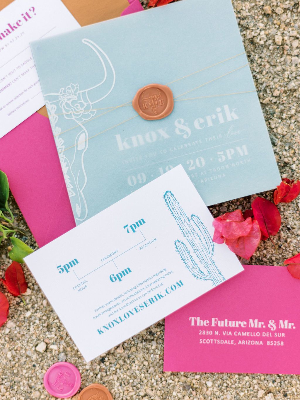Intimate Colorful Bougainvillea Love: Knox & Erik