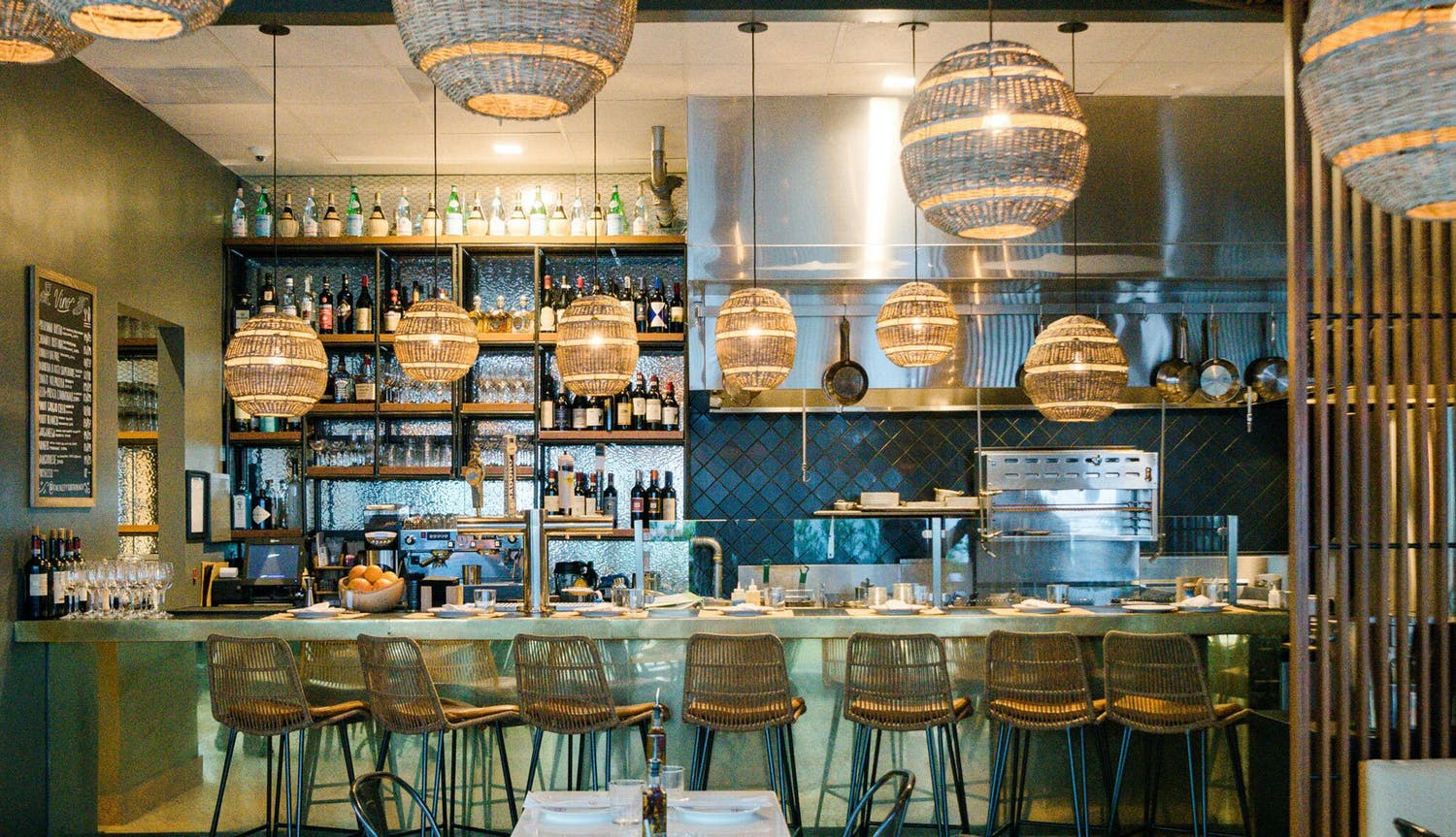 The Alley Bar With Whicker Basket Lighting at The Betsy South Beach in Miami Beach, FL | PartySlate