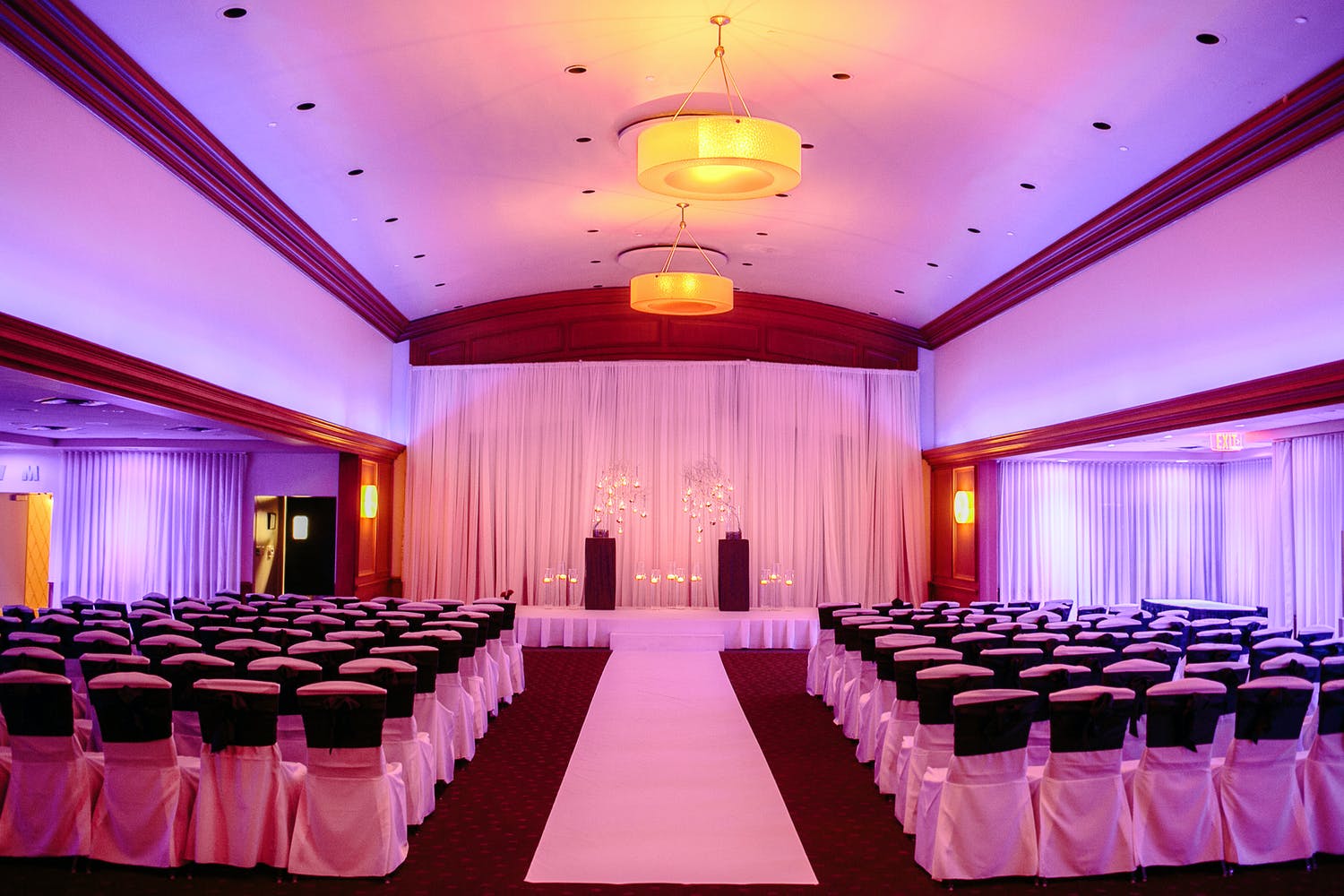 Pink Lit ballroom wedding at Magnolia Hotel - Downtown Dallas | PartySlate