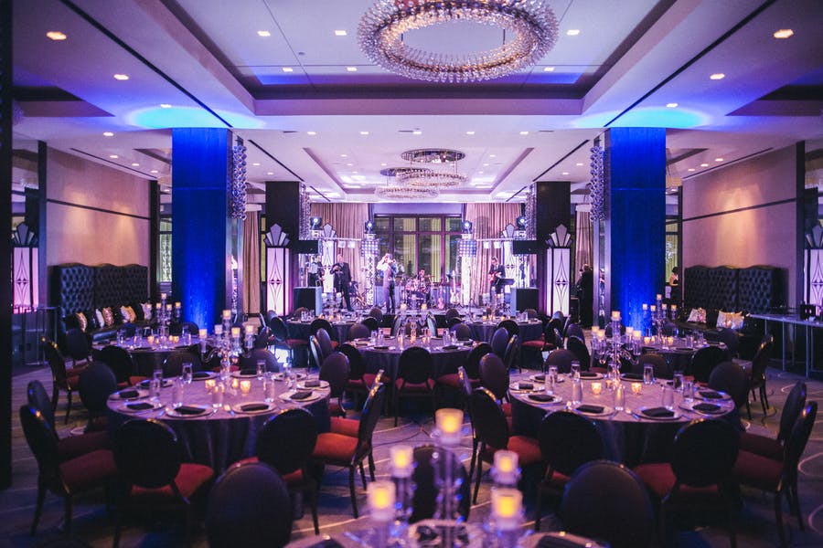 Modern Blue & Red Wedding at Mosaic Ballroom at The Joule, Dallas | PartySlate
