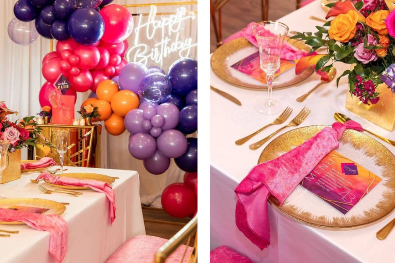Pink and Purple Birthday Party With Rentals by Luxurious Prestigious Rentals | PartySlate