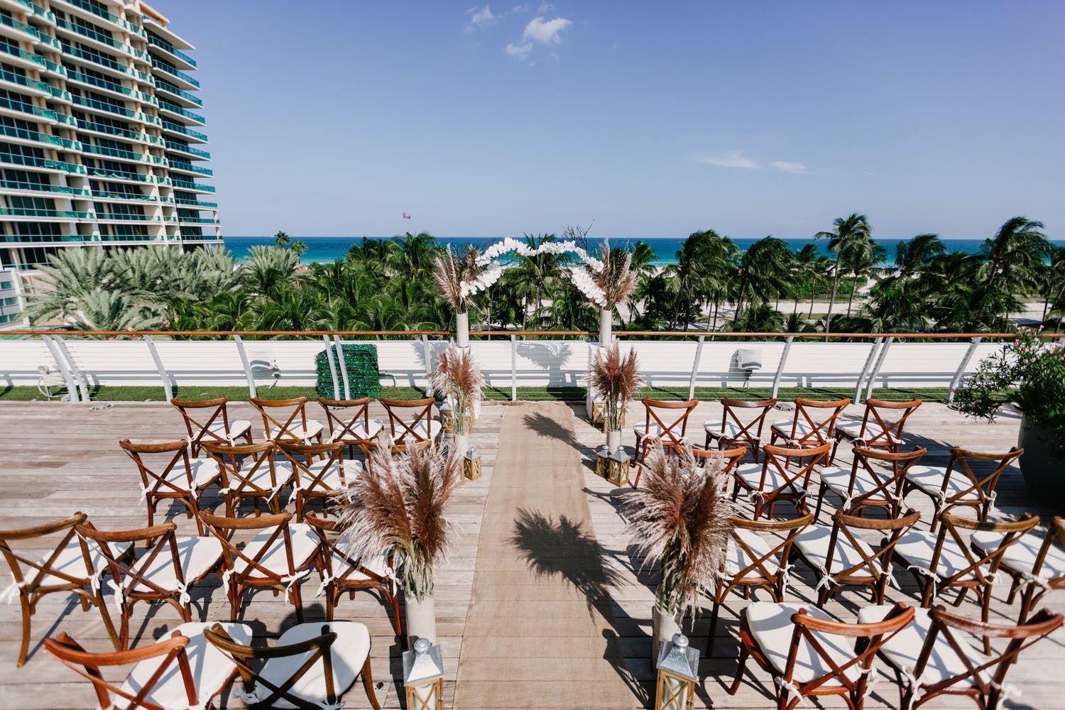 Outdoor Boho-Chic Wedding Ceremony at The Betsy — South Beach | PartySlate
