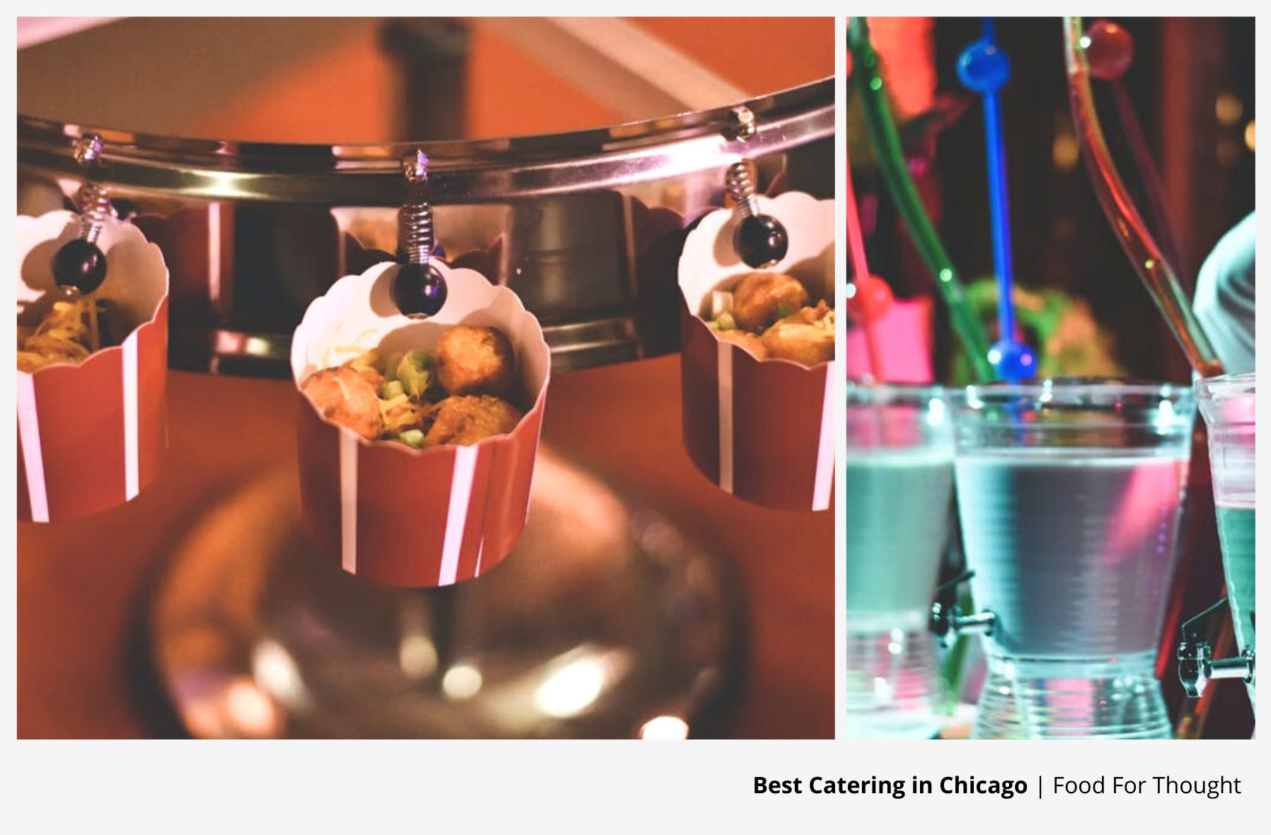 Sips and bites at a wedding party.