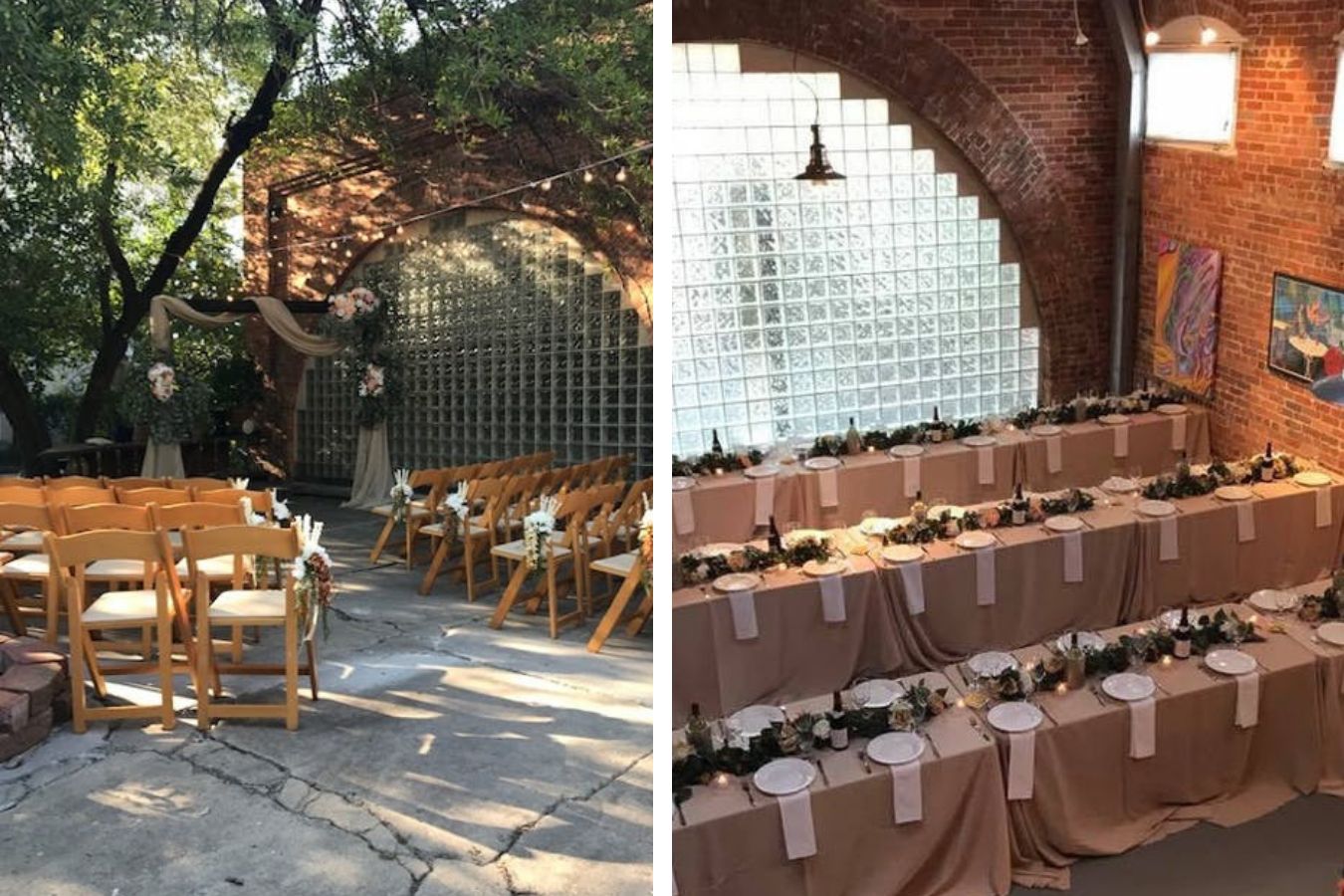 Summertime wedding at Bisong Art Gallery in Houston, TX | PartySlate