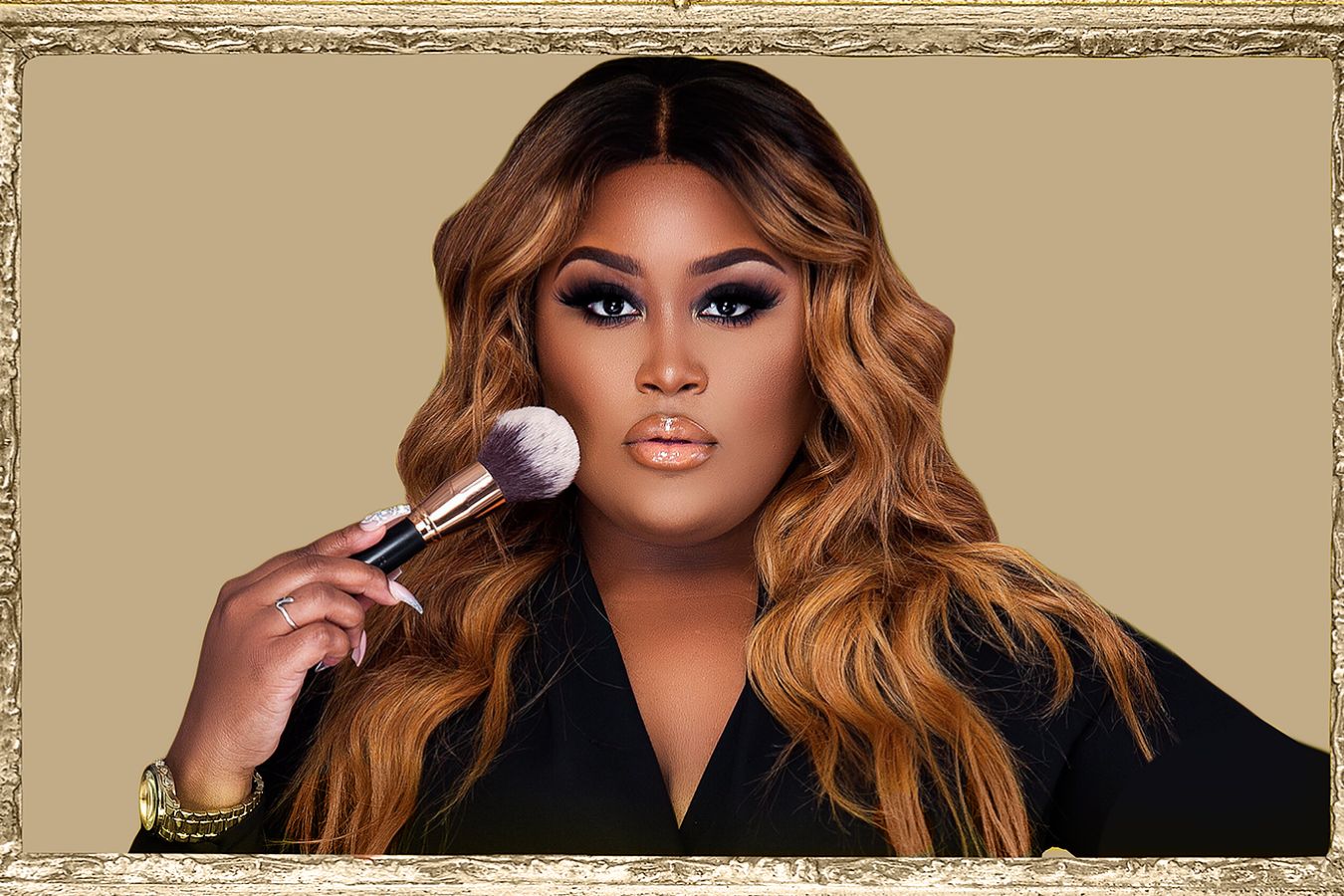 Nikki Faces Makeup Artistry Hold Makeup Brush | PartySlate