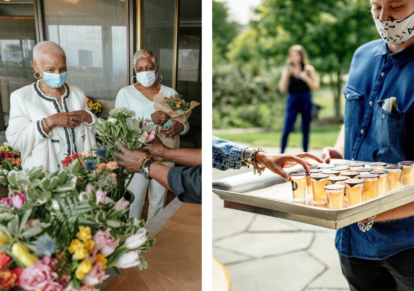 Masks and Covered Shot Glasses for Health and Safety Precautions at Events in the Time of COVID-19 | PartySlate