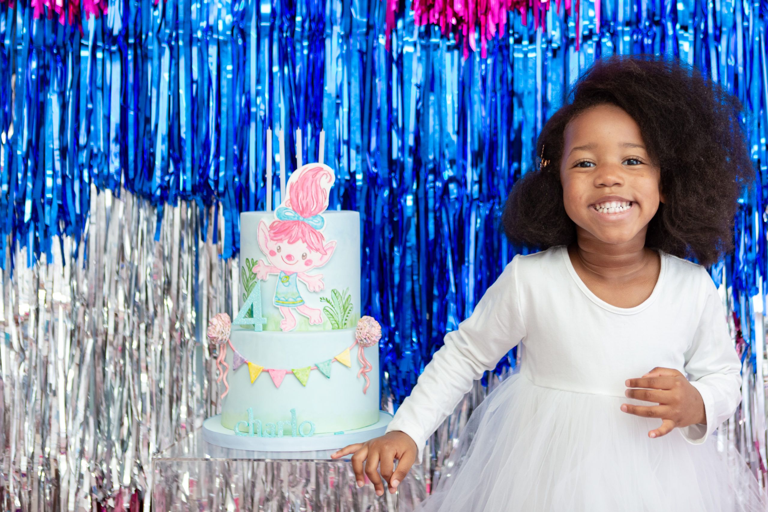 Vibrant and Virtual Trollz Theme Birthday Party in Miami, Florida
