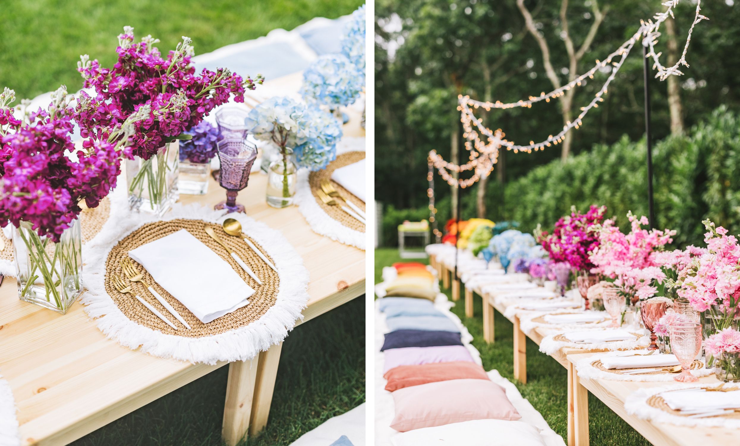 Rainbow-hued cocktail party