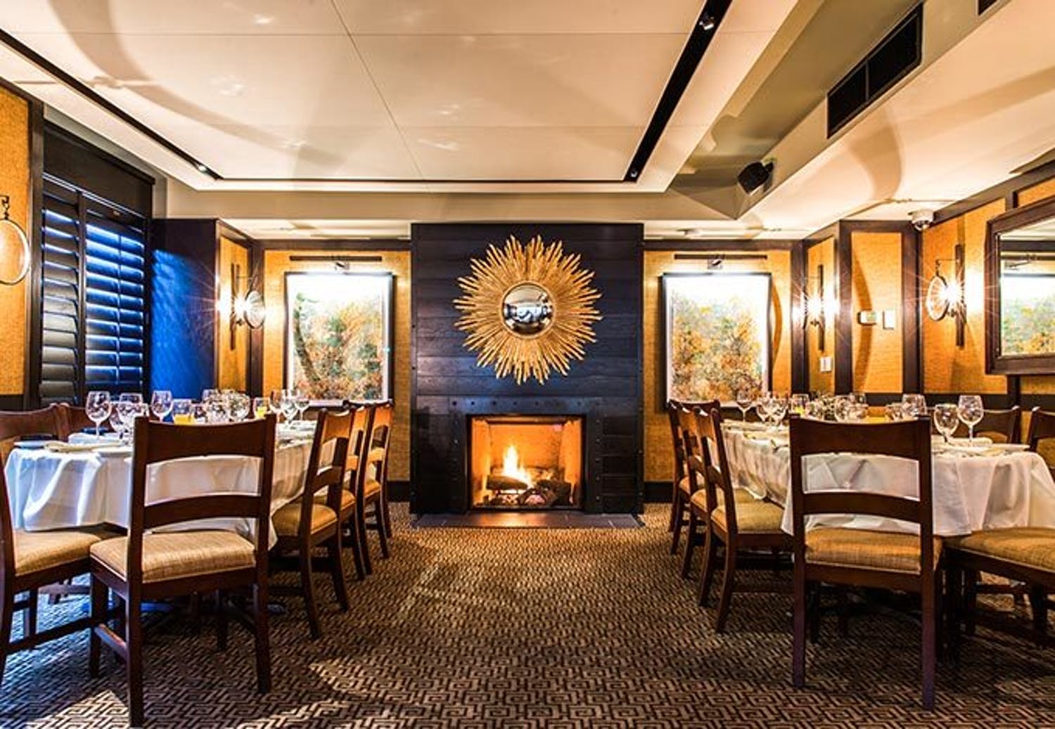 Fireplace Room at Harvest, one of PartySlate's top Restaurants with private rooms Boston | PartySlate