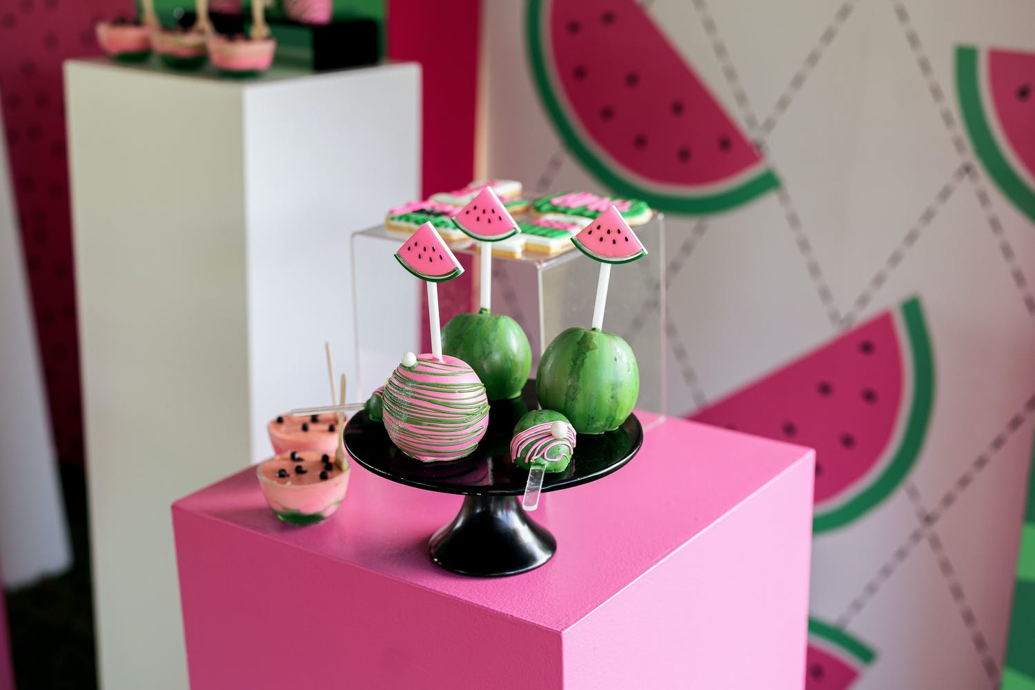Watermelon Birthday Party Theme With Cake Pops and Desserts | PartySlate