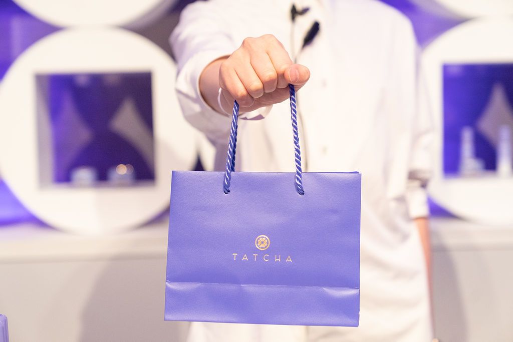 A Tatcha branded bag