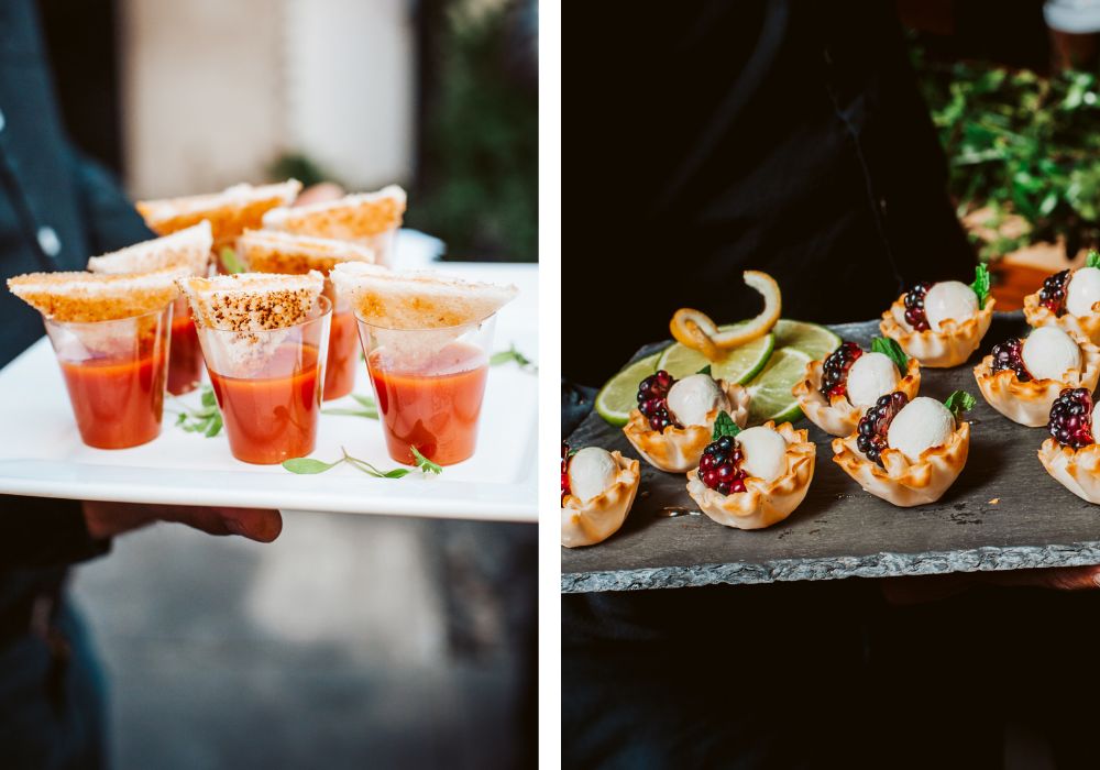 Mini grilled cheese and tomato soup