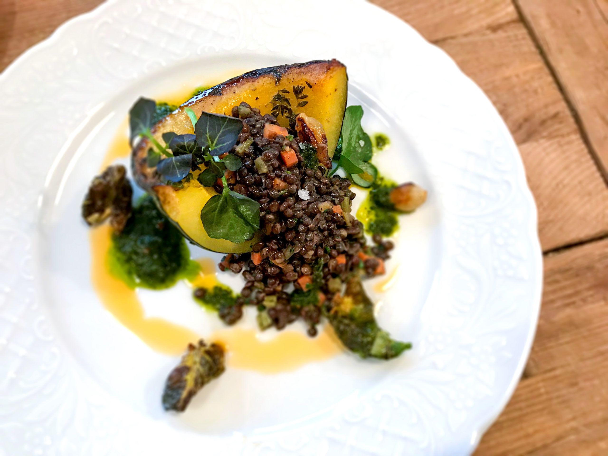 Dinner dish with squash and quinoa