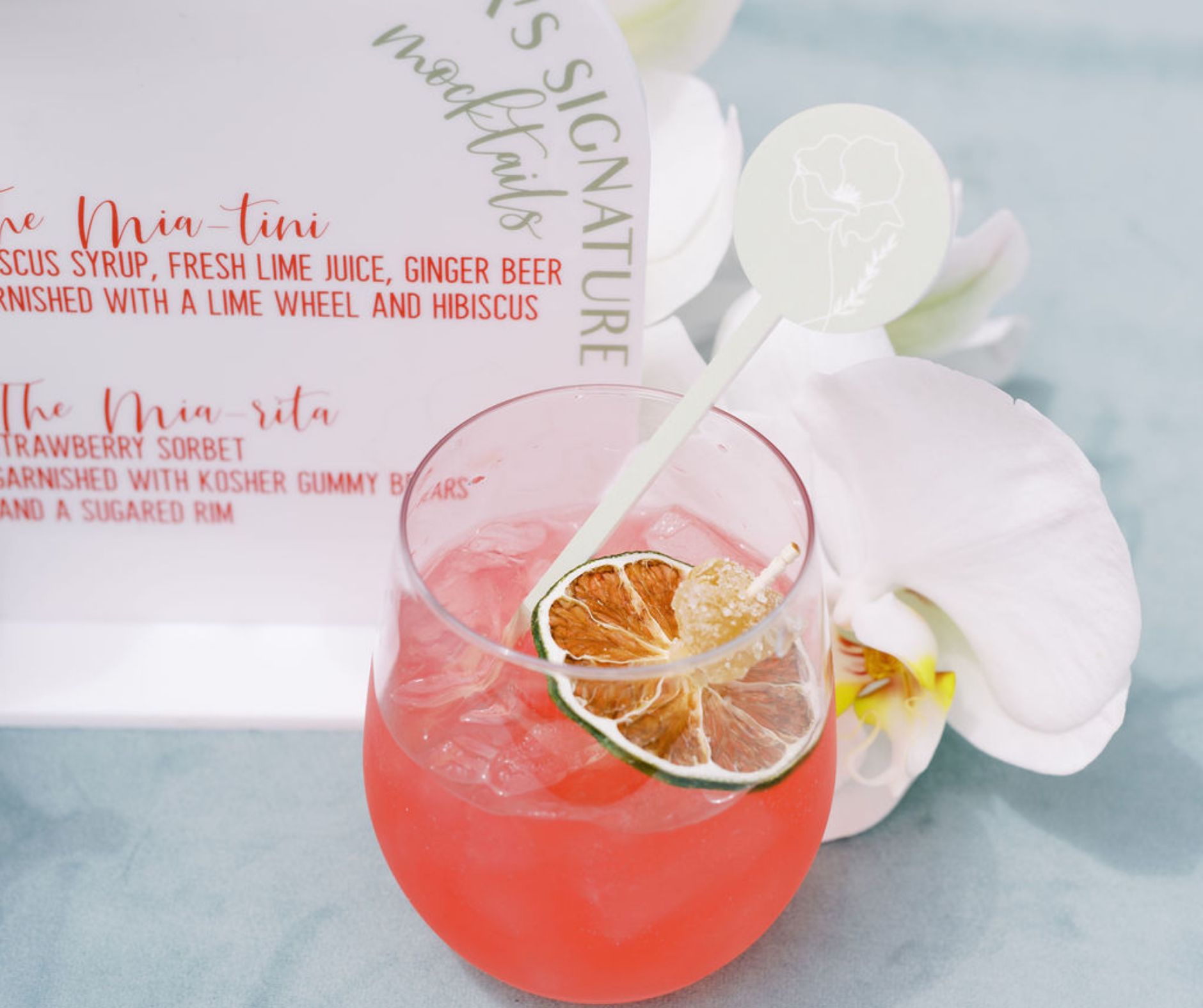 Pink fruity cocktail