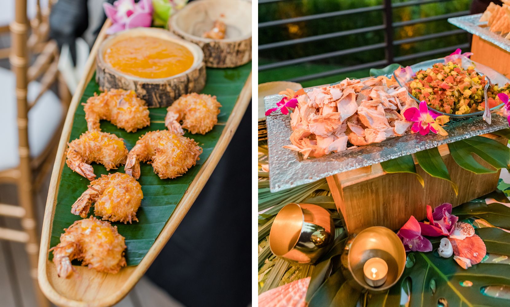 Hawaiian-themed dinner party