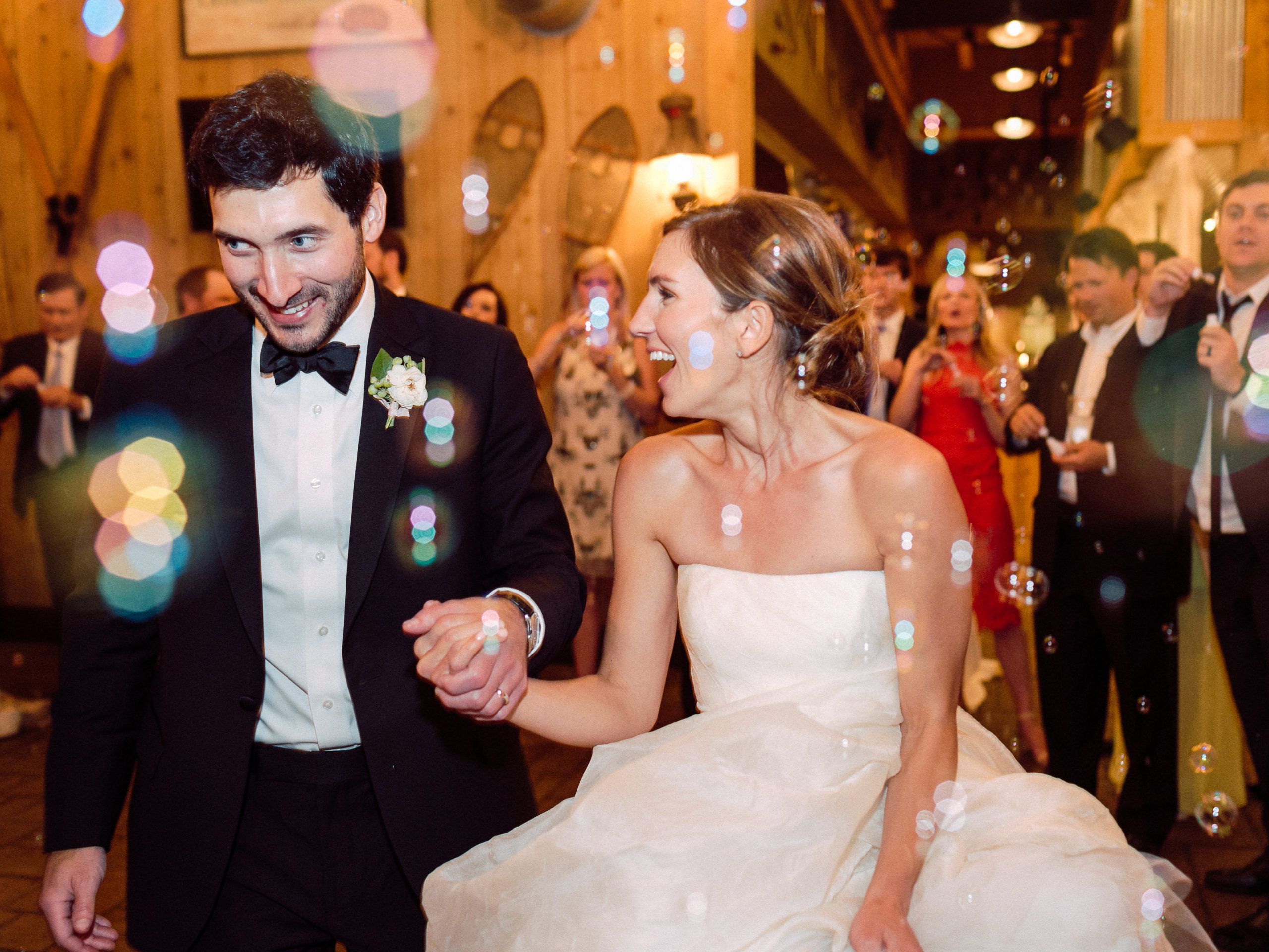 A Traditional, Romantic Wedding in Breckenridge With Creative Bubbles Wedding Exit | PartySlate