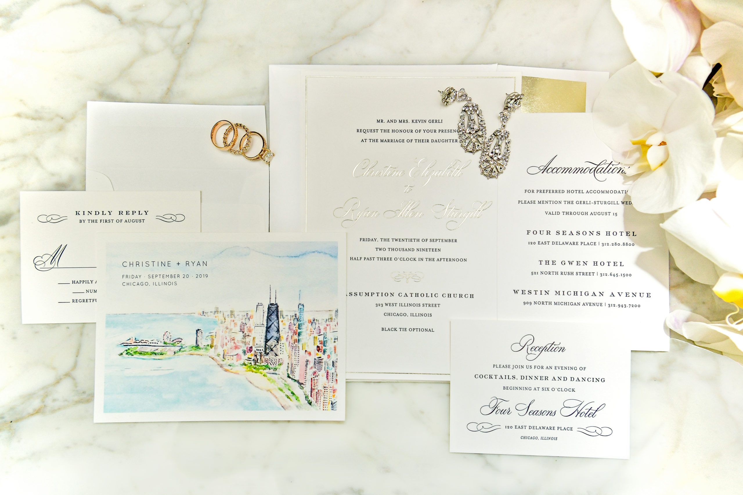 Elegant and Classic Wedding at The Four Seasons Hotel in Chicago, Illinois