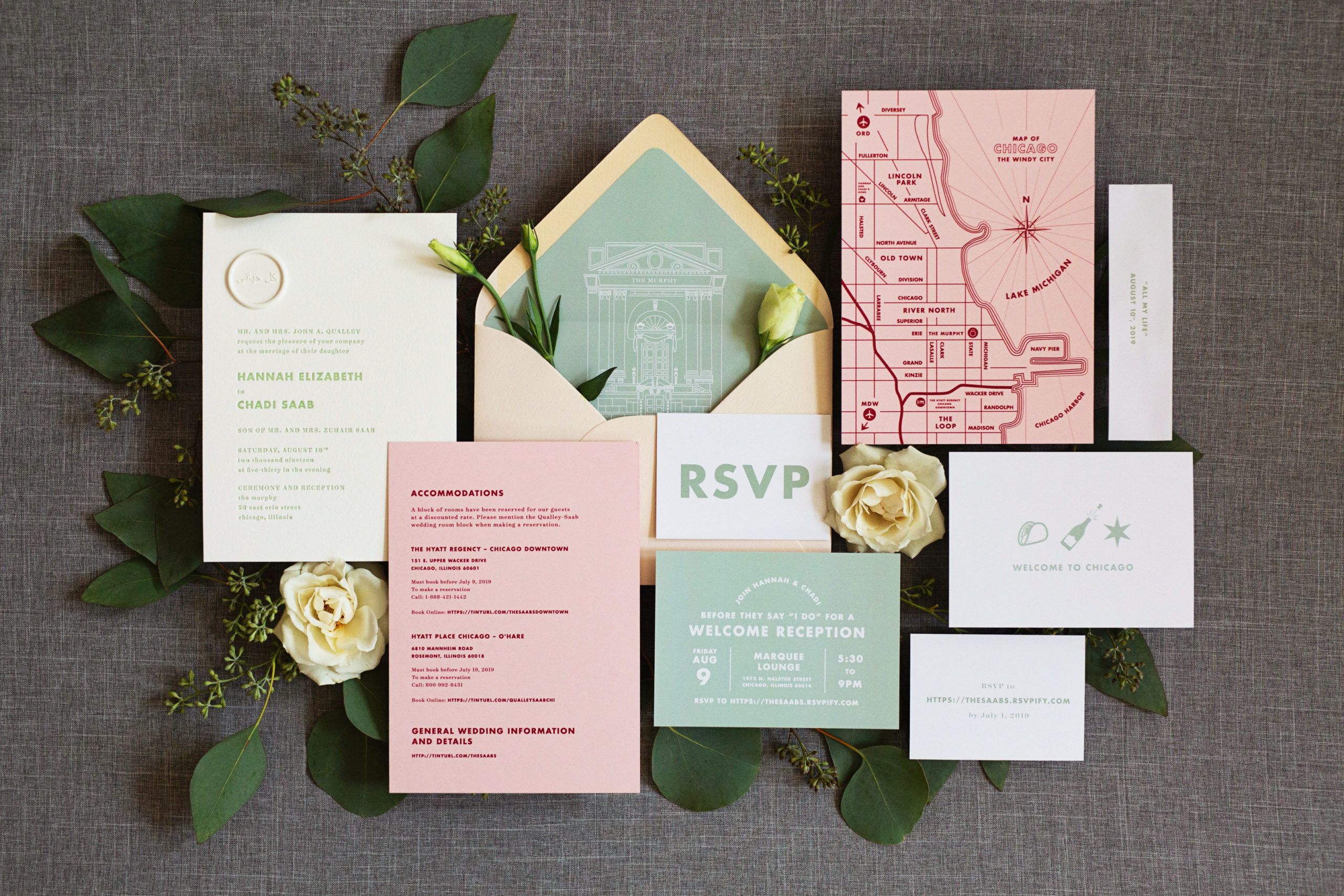 Hannah & Chadi Chicago Themed Wedding