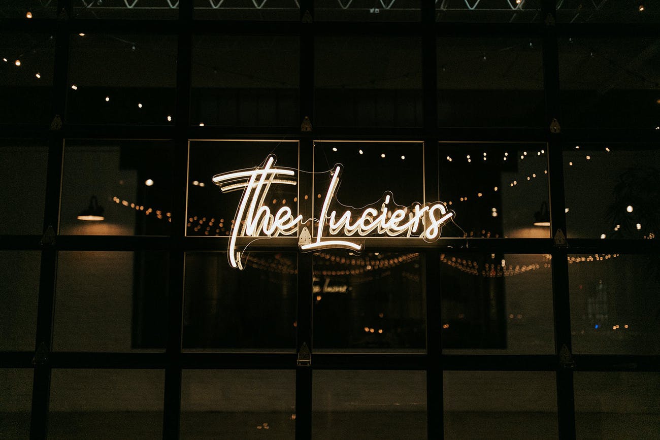 Custom Last Name Neon Sign For Wedding | PartySlate