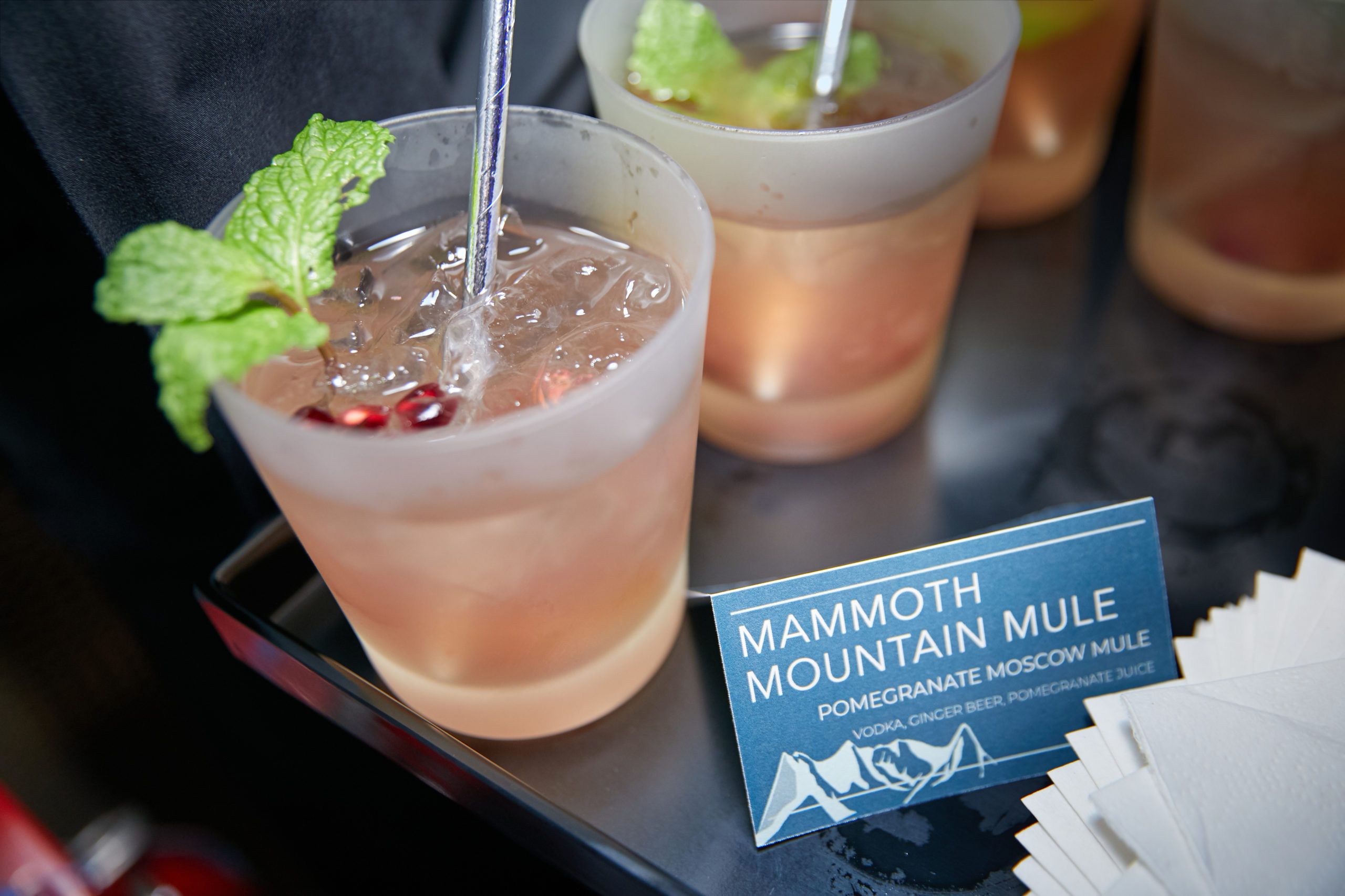 A mule cocktail with a sign that says “Mammoth Mountain Mule” | PartySlate