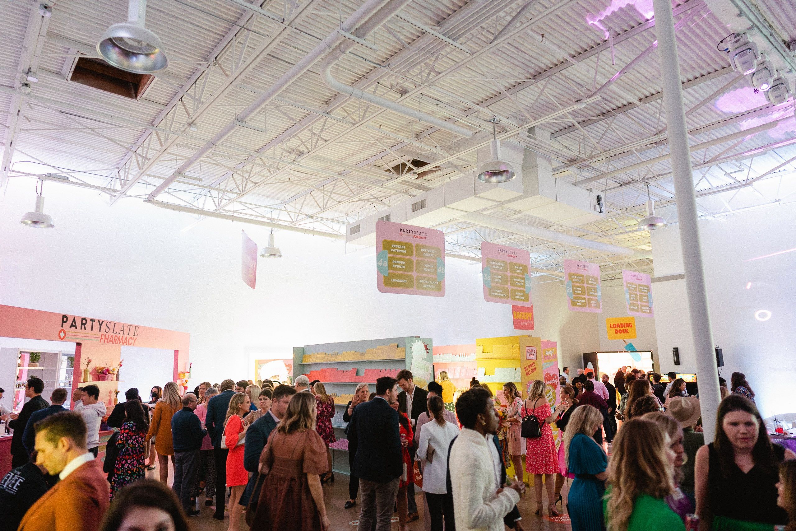 Vibrant PartySlate Supermart at On the Levee in Dallas, Texas