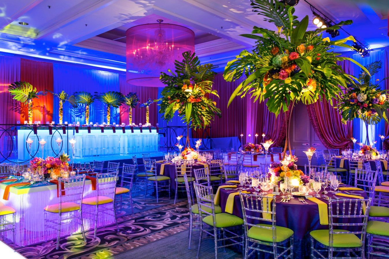 Tropical theme bar mitzvah party | PartySlate