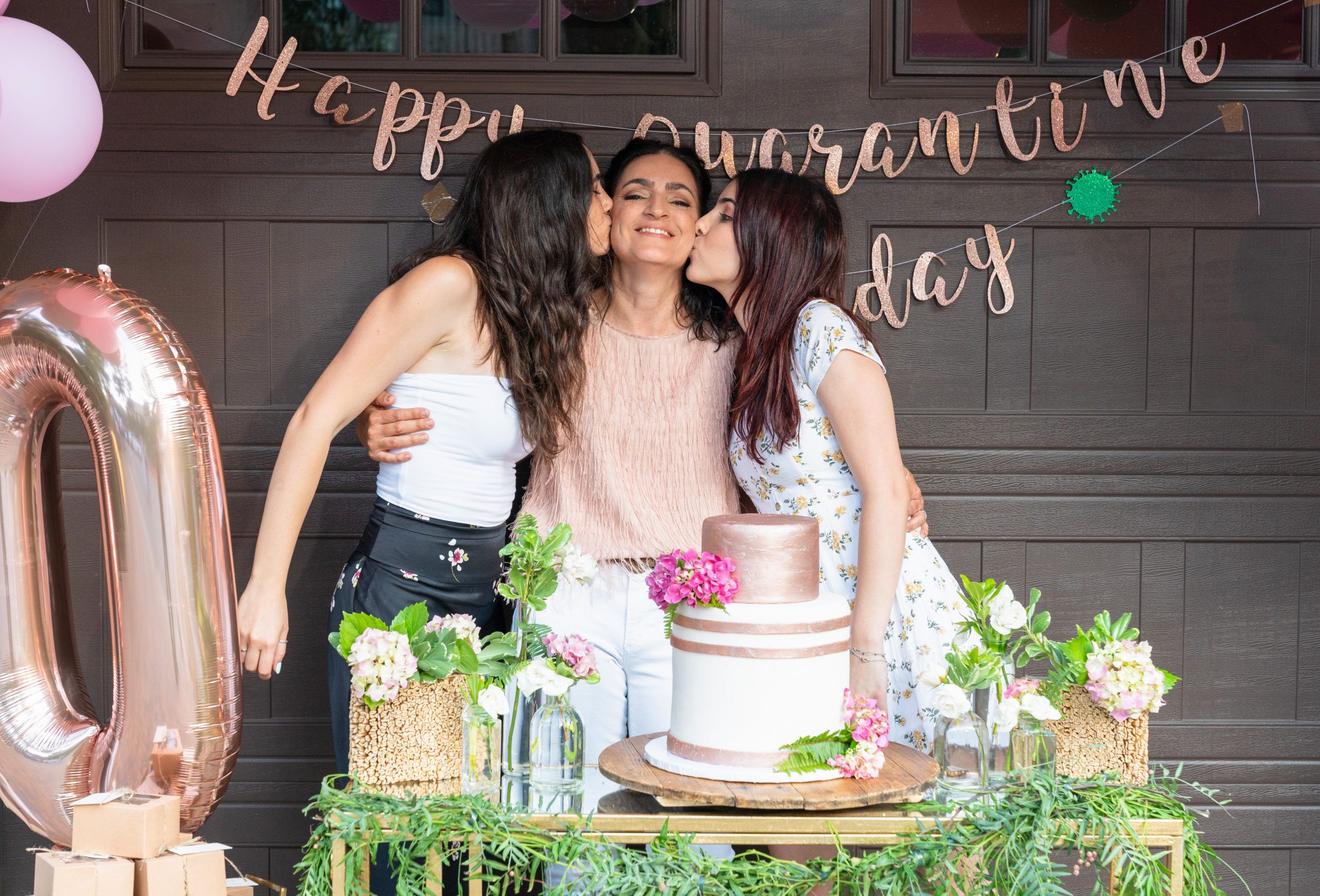 Pink and Green 50th Birthday Celebration in Los Angeles California