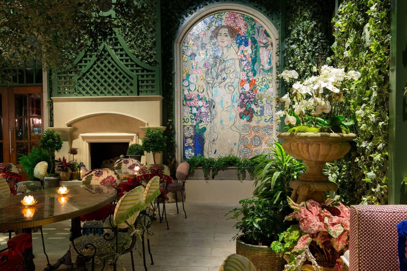 The Garden Room in atlanta with private dining patio covered in greenery | PartySlate