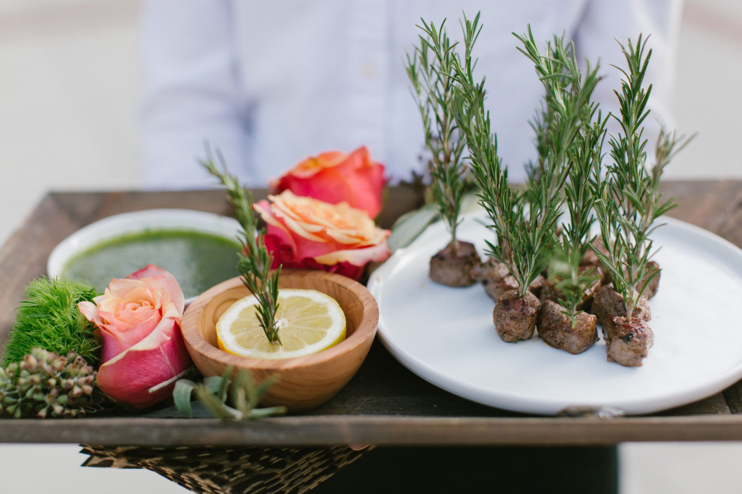 small bites at baby shower on a serving platter | PartySlate