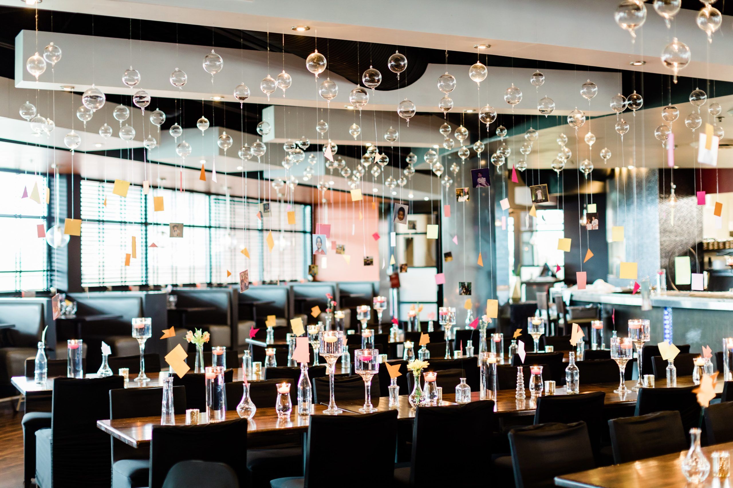 Modern Sangeet dinner with pastel Origami décor | PartySlate