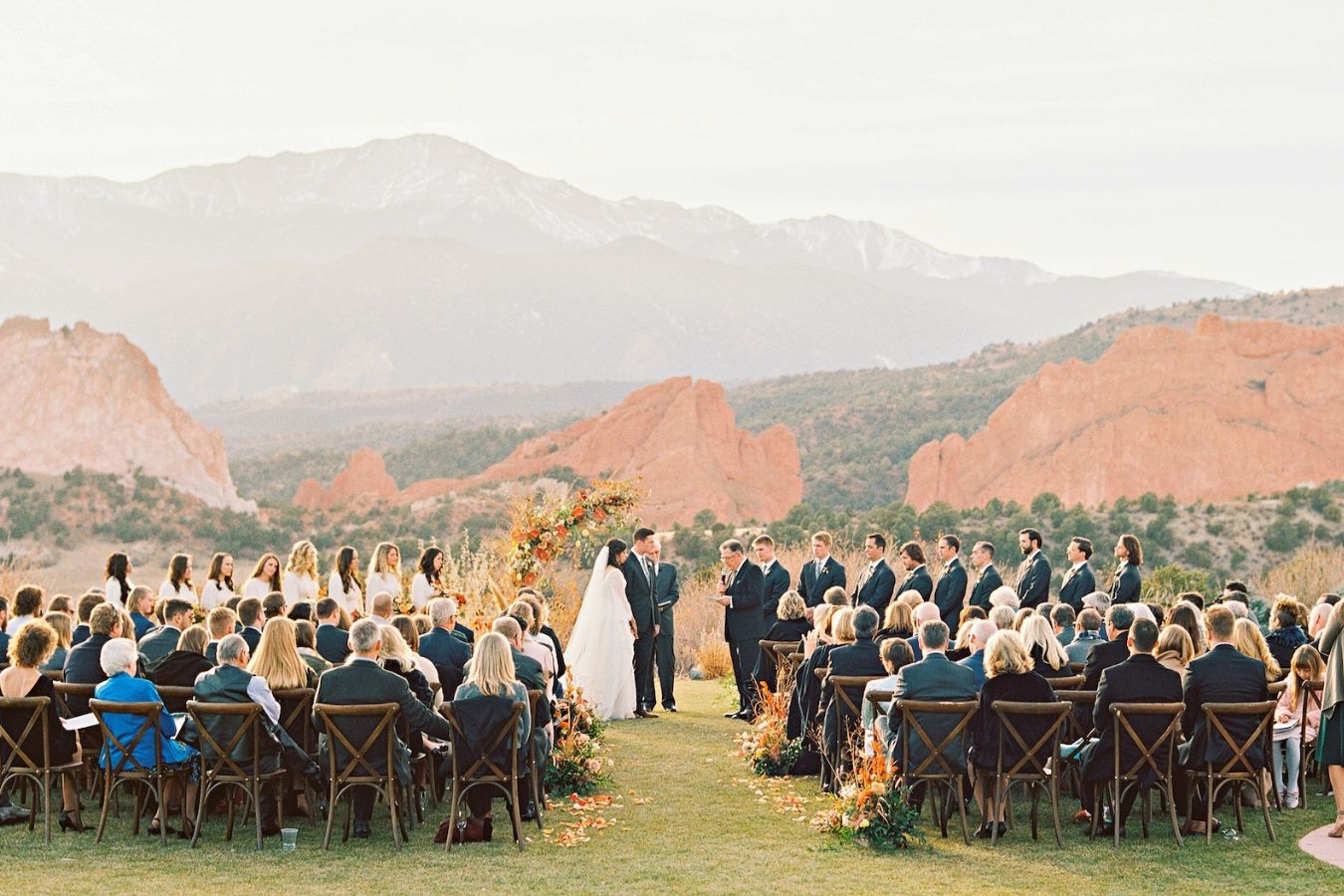 Garden of The Gods Resort & Club wedding with view of mountains | PartySlate