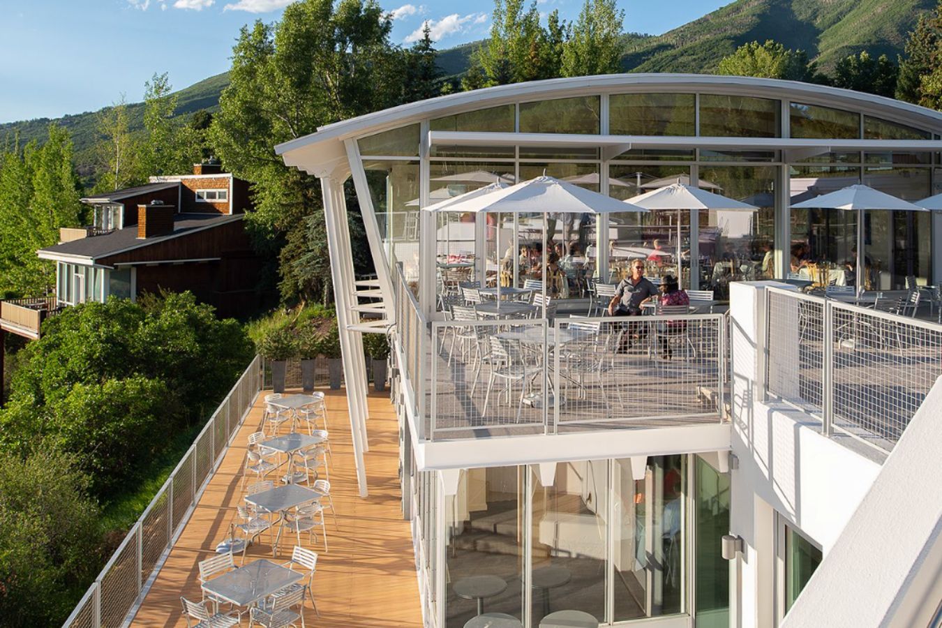 Aspen Meadows Resort patio overlooking the mountains | PartySlate