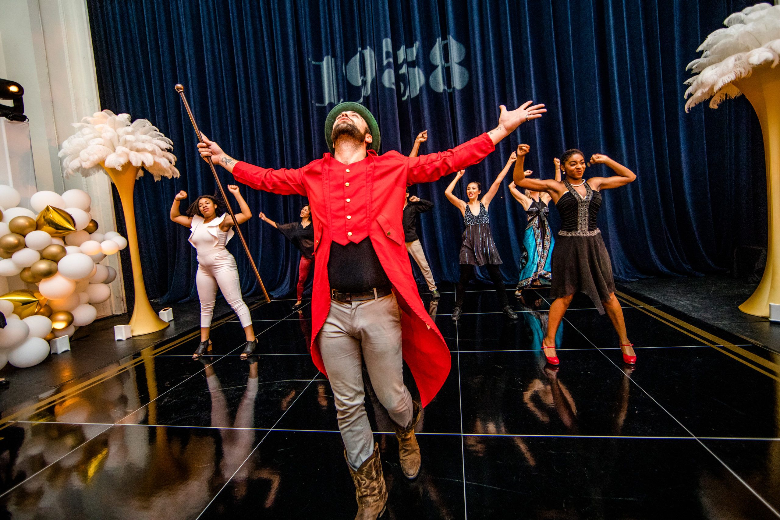 live entertainment at 1958 themed 60th birthday party on dance floor | PartySlate